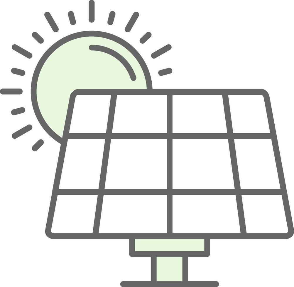 Solar Panel Fillay Icon vector