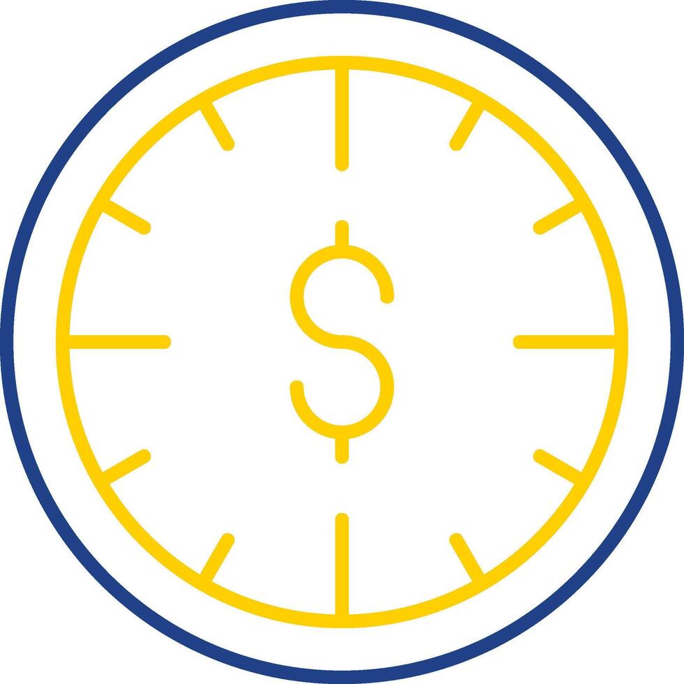 Time Is Money Line Two Color Icon vector