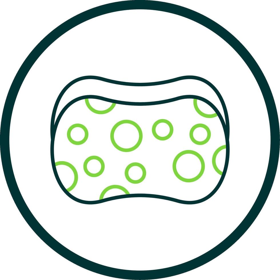 Sponge Line Circle Icon vector