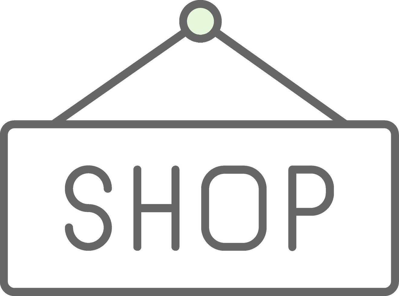 Shop Sign Fillay Icon vector