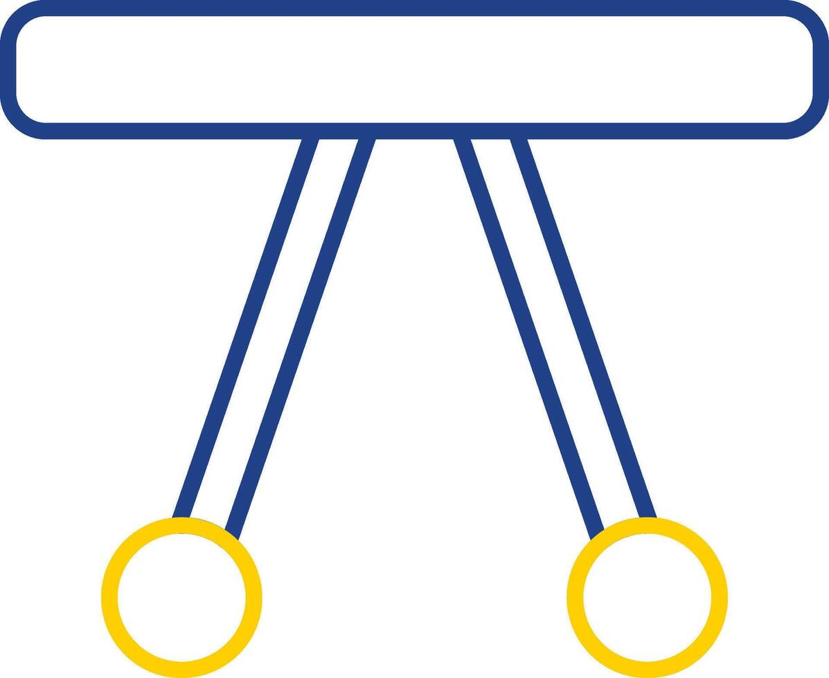 Swinging Cradle Line Two Color Icon vector