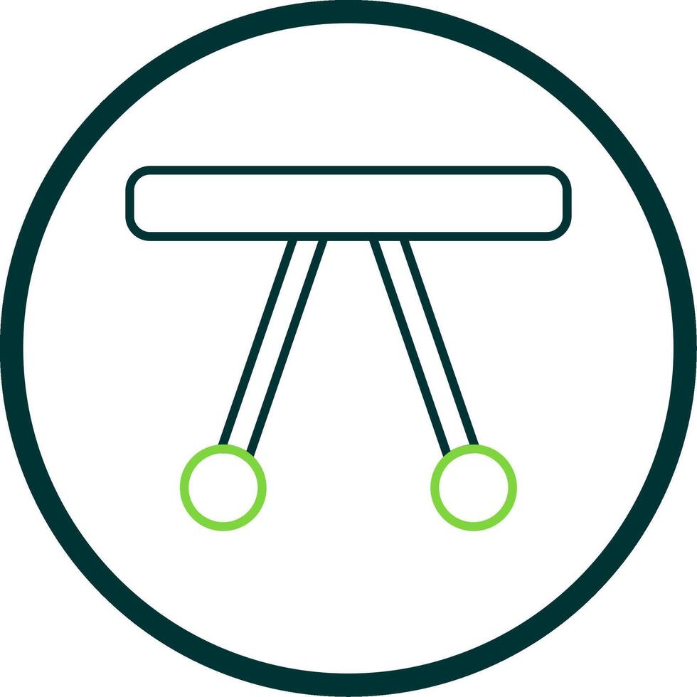 Swinging Cradle Line Circle Icon vector