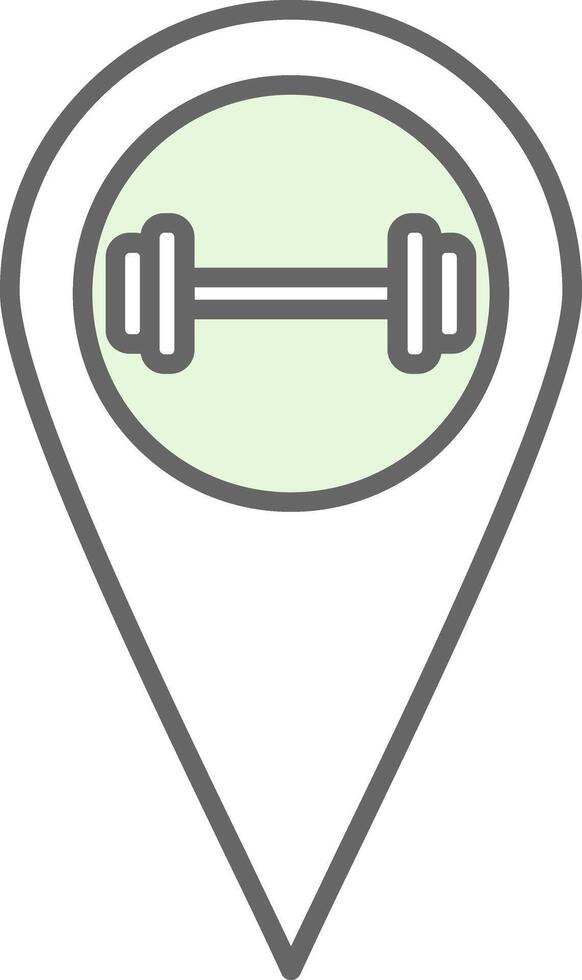 Gym Location Fillay Icon vector