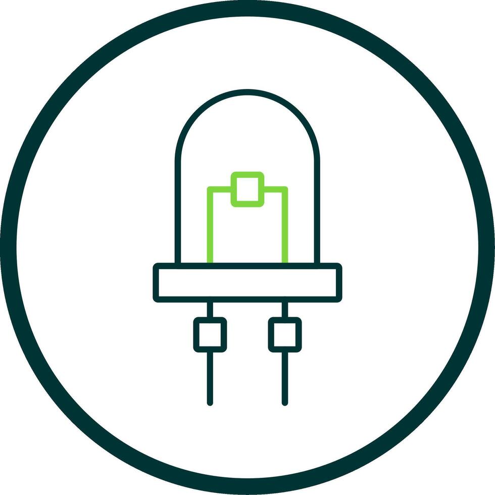 Diode Line Circle Icon vector