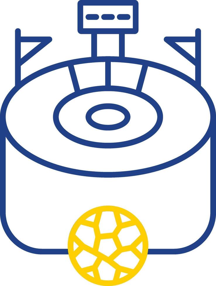 Stadium Line Two Color Icon vector