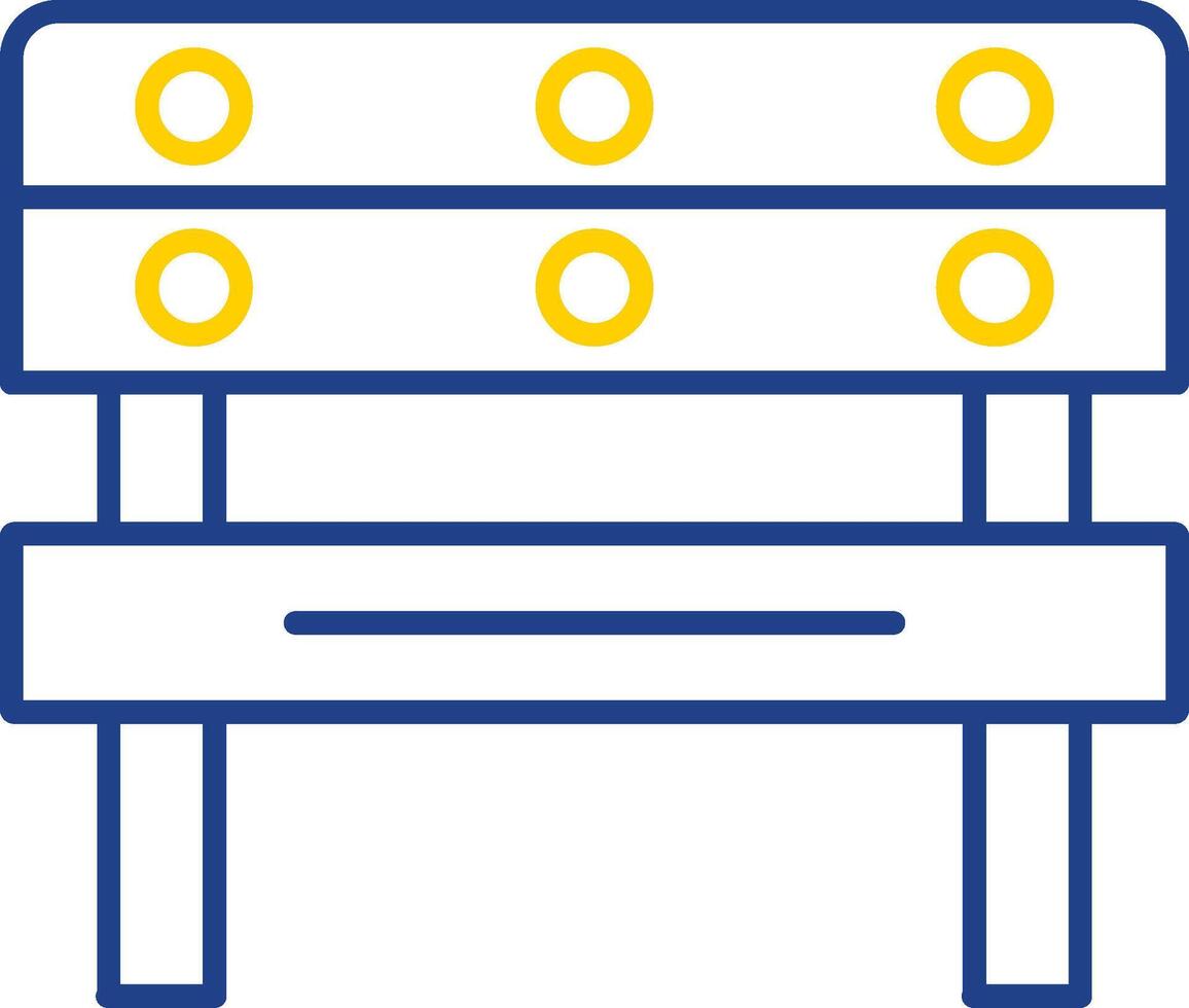 Bench Line Two Color Icon vector