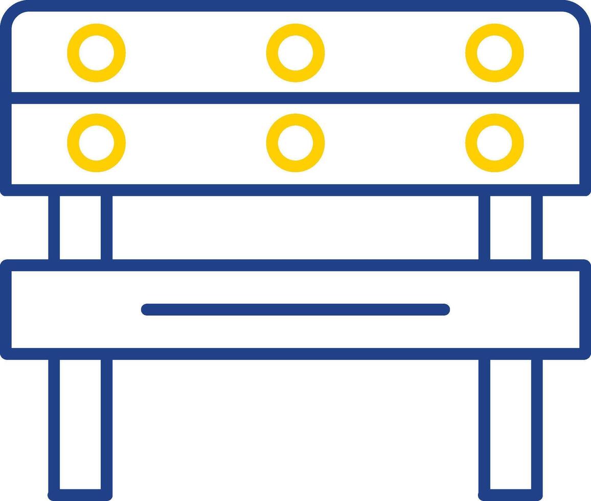 Bench Line Two Color Icon vector