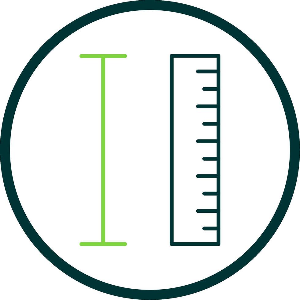 Measurement Line Circle Icon vector