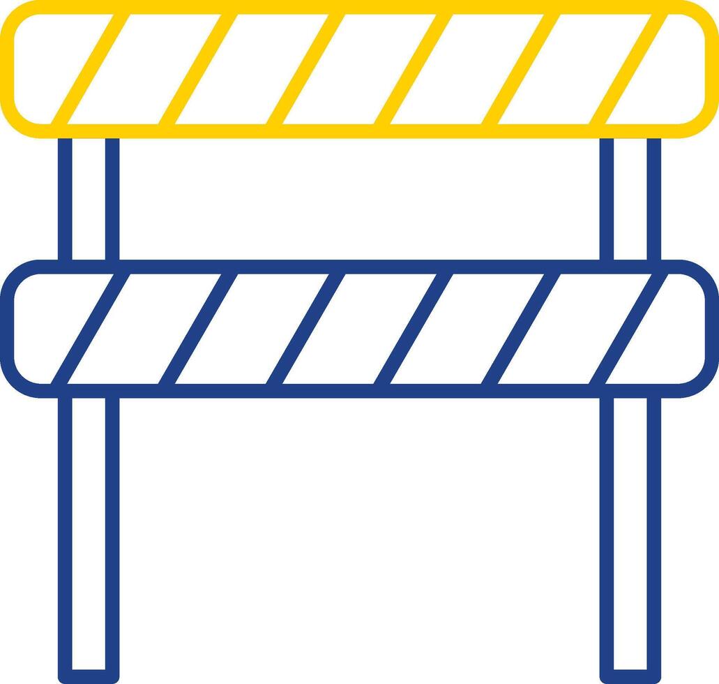 Road Block Line Two Color Icon vector