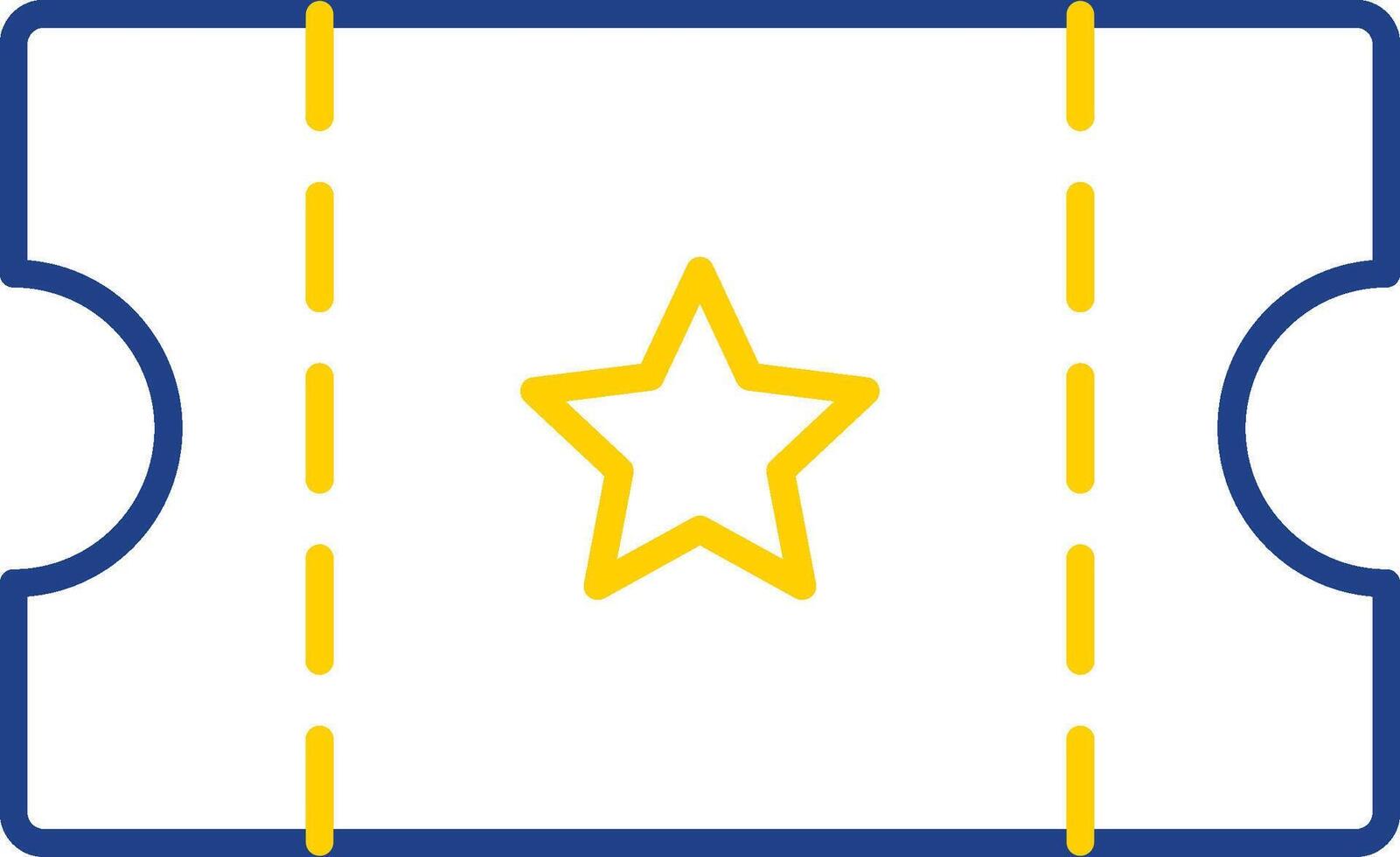 Ticket Line Two Color Icon vector