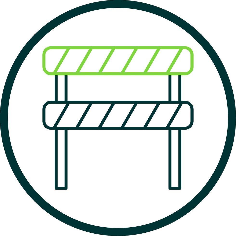 Road Block Line Circle Icon vector