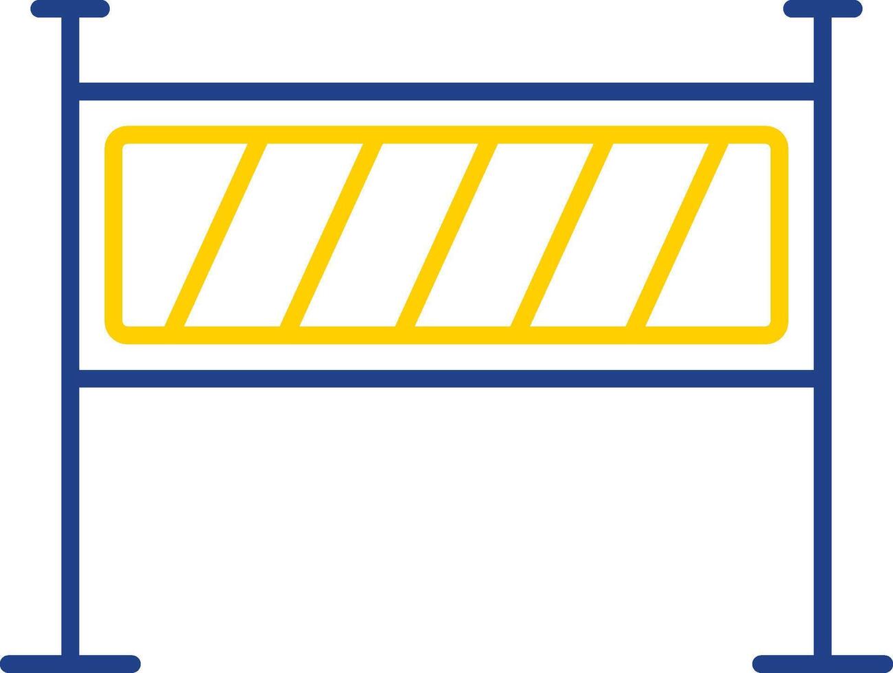 Barrier Line Two Color Icon vector