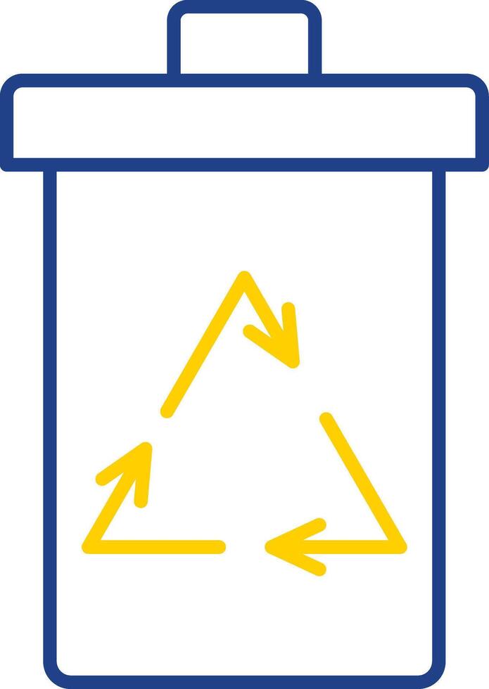 Recycle Bin Line Two Color Icon vector