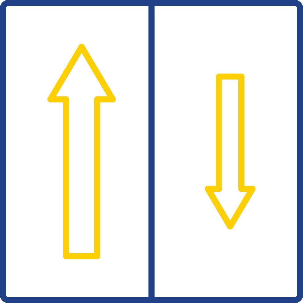 Priority Oncomming Line Two Color Icon vector