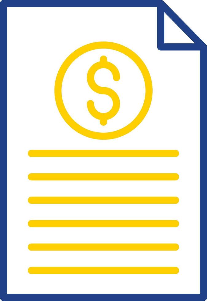 Invoice Line Two Color Icon vector