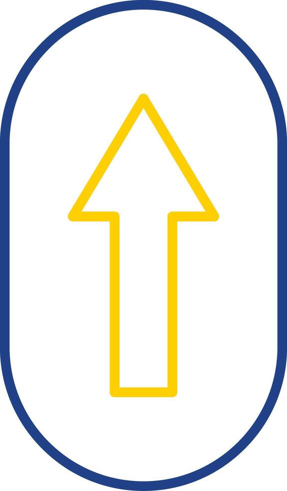 Scroll Up Line Two Color Icon vector