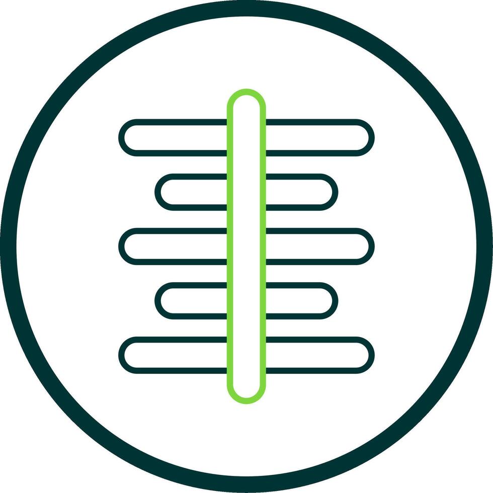 Center Align Line Circle Icon vector