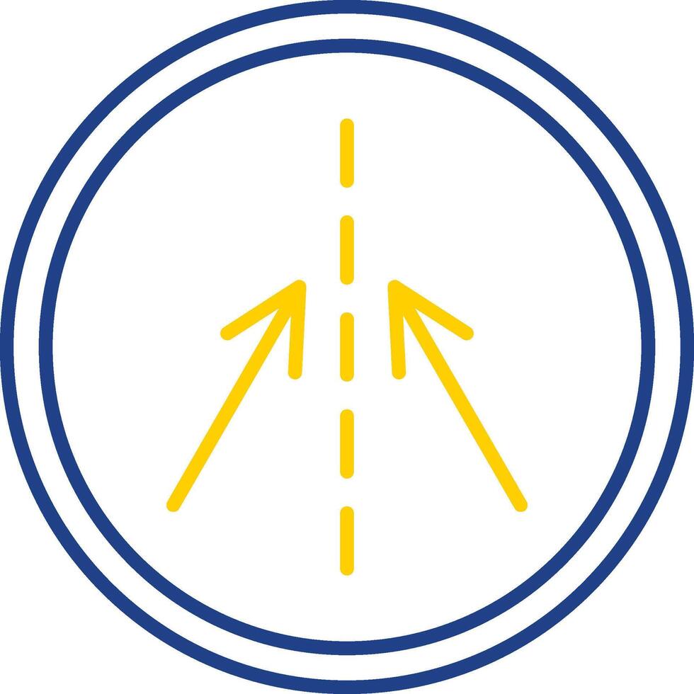 Keep In Line Line Two Color Icon vector
