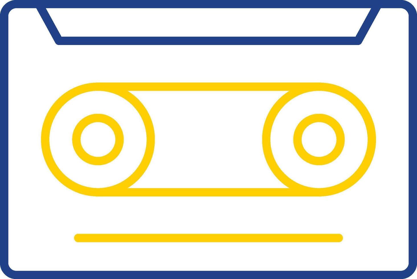 Cassette Line Two Color Icon vector