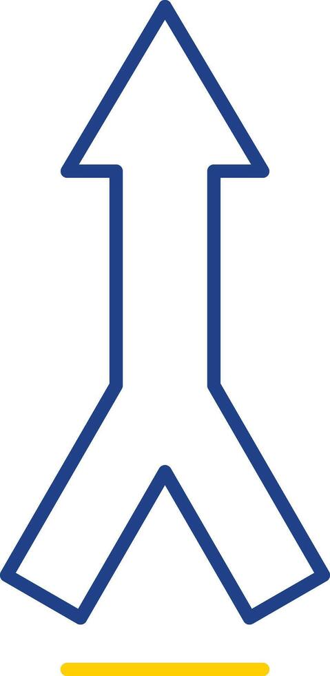 Merging Line Two Color Icon vector