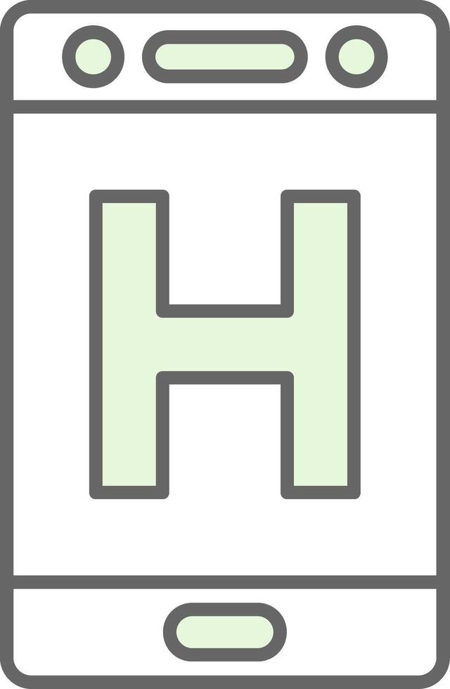 Hospital Fillay Icon vector