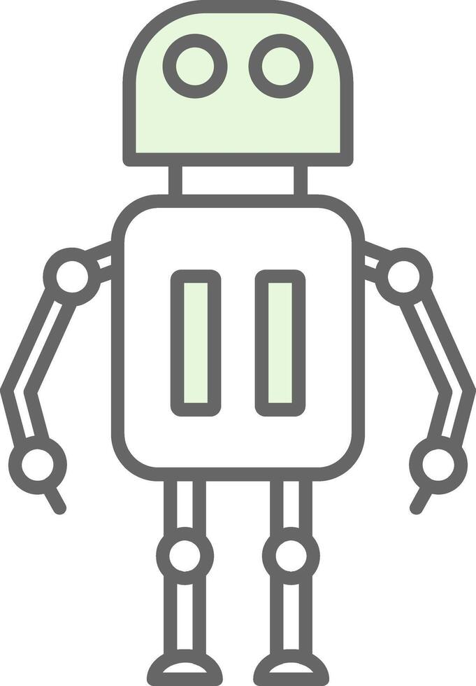 robot relleno icono vector