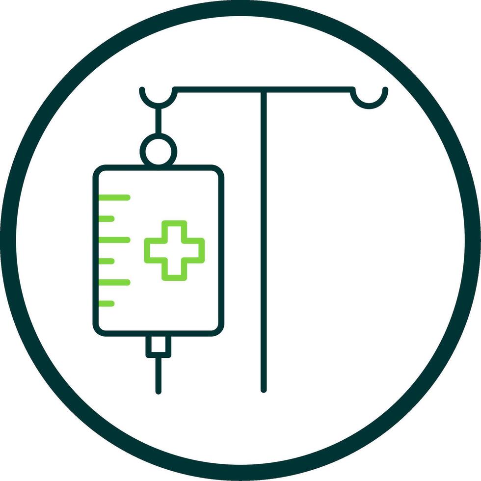 Medical Drip Line Circle Icon vector