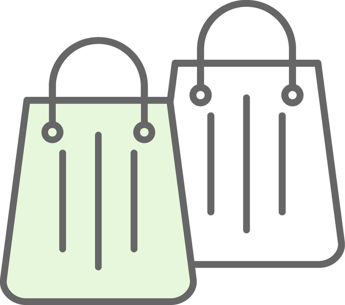 compras bolso relleno icono vector