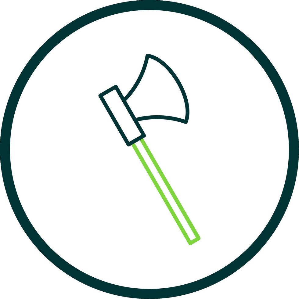 Axe Line Circle Icon vector