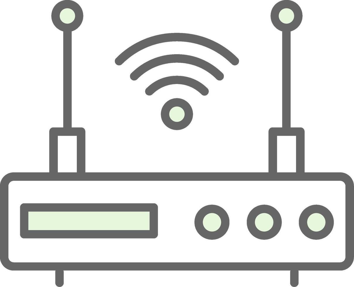 Modem Fillay Icon vector