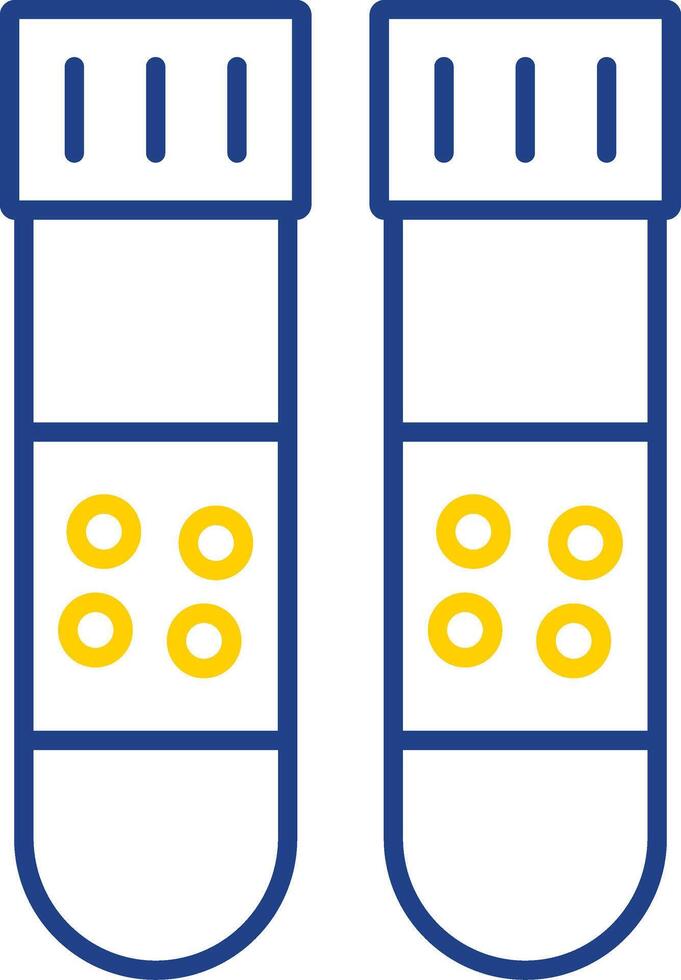 Test Tubes Line Two Color Icon vector