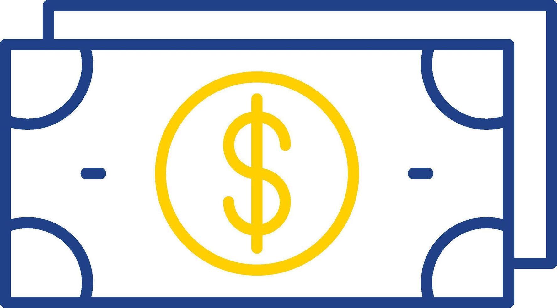 Money Line Two Color Icon vector