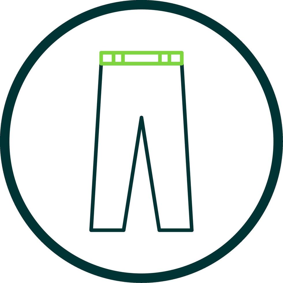 pantalones línea circulo icono vector