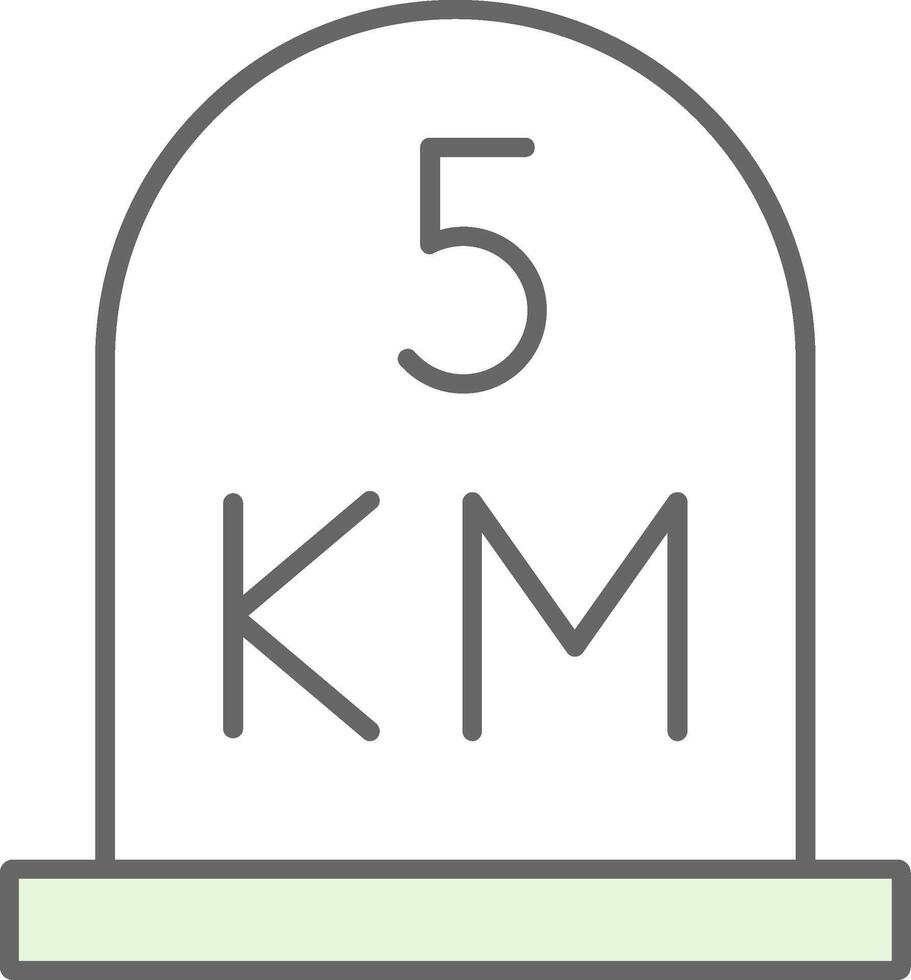 kilometer Fillay Icon vector