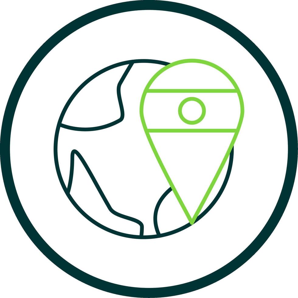 Location Line Circle Icon vector