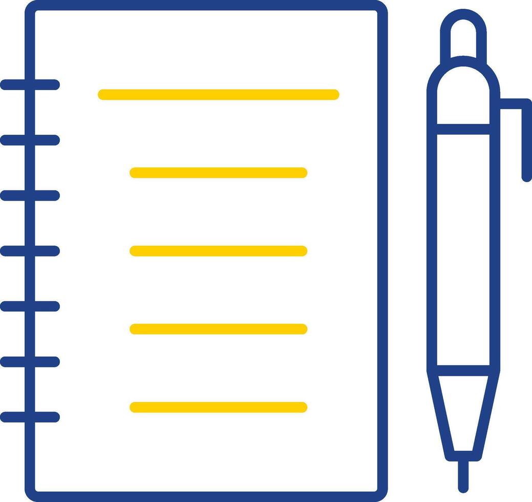 Notebook Line Two Color Icon vector