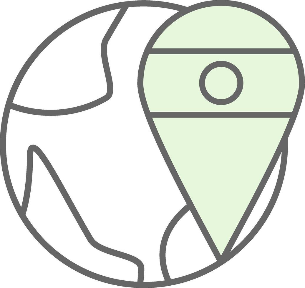 Location Fillay Icon vector