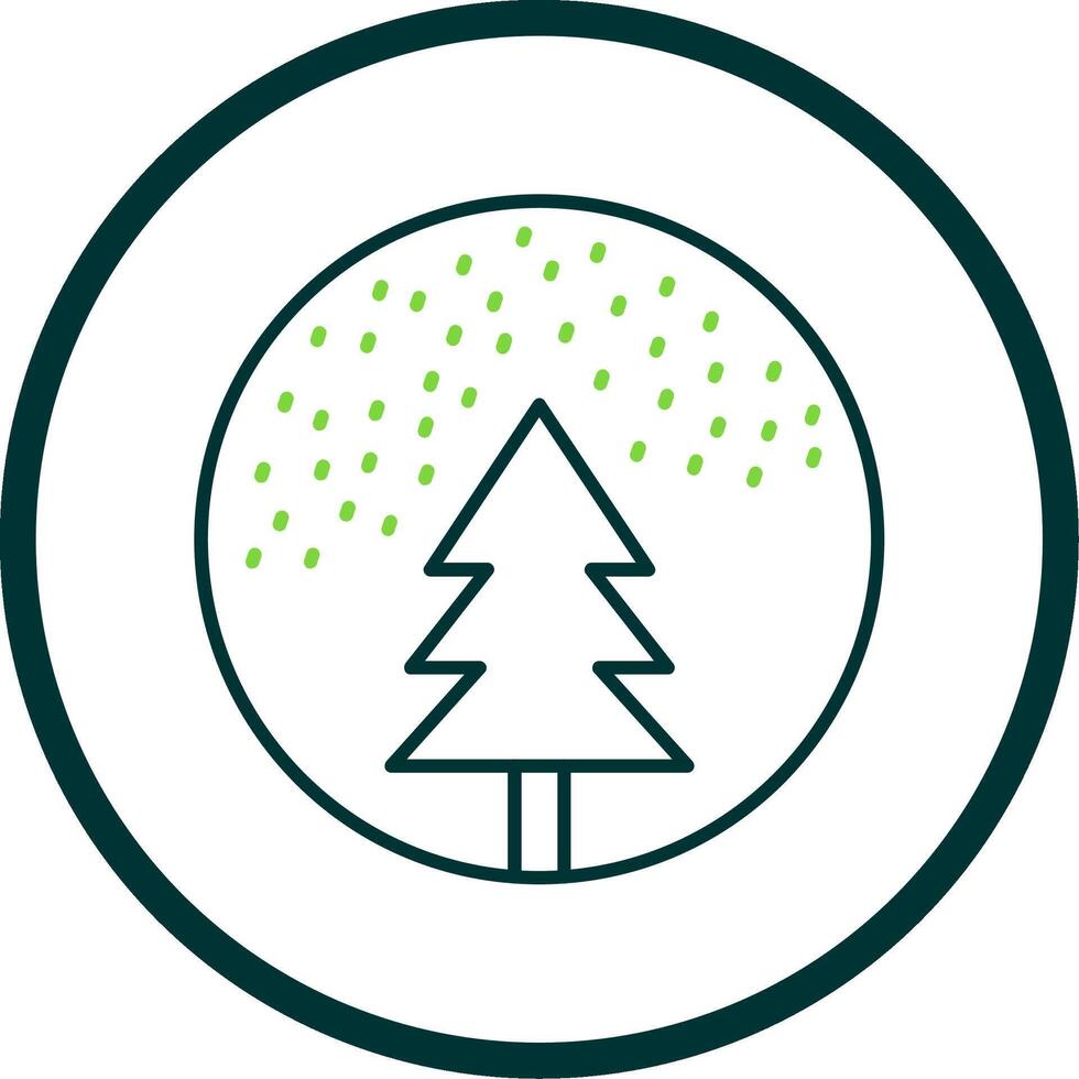 Snow Globe Line Circle Icon vector