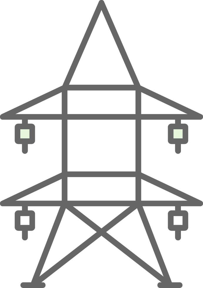 Electric Tower Fillay Icon vector