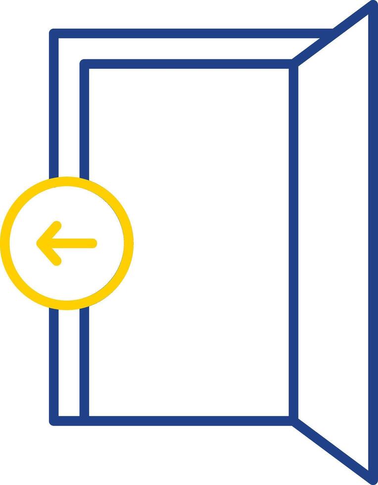 Entry Line Two Color Icon vector
