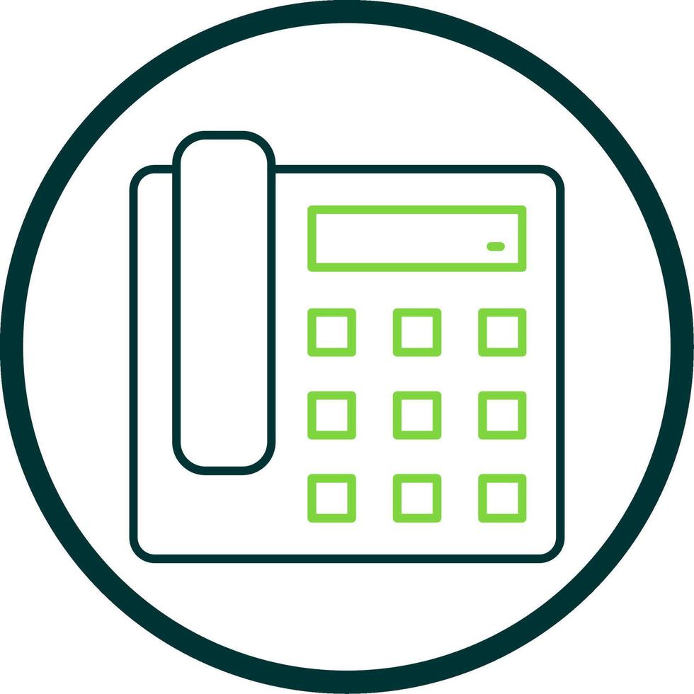 Telephone Line Circle Icon vector