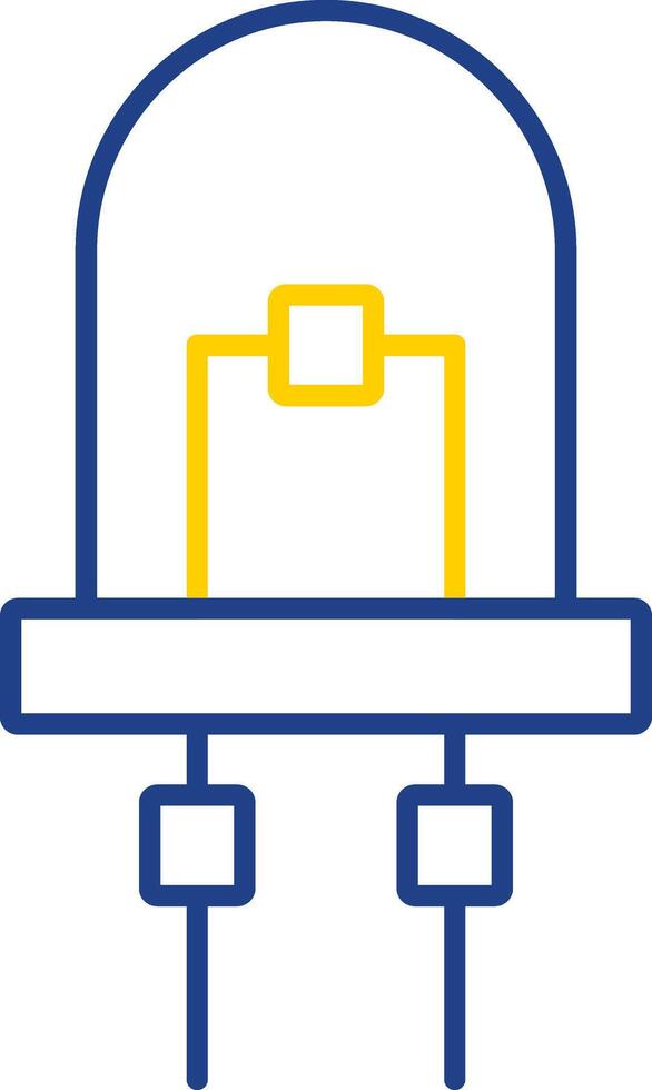Diode Line Two Color Icon vector