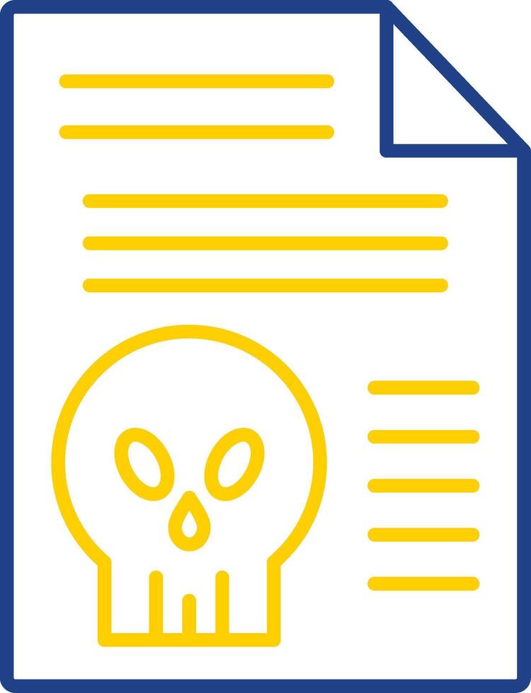 Document Line Two Color Icon vector