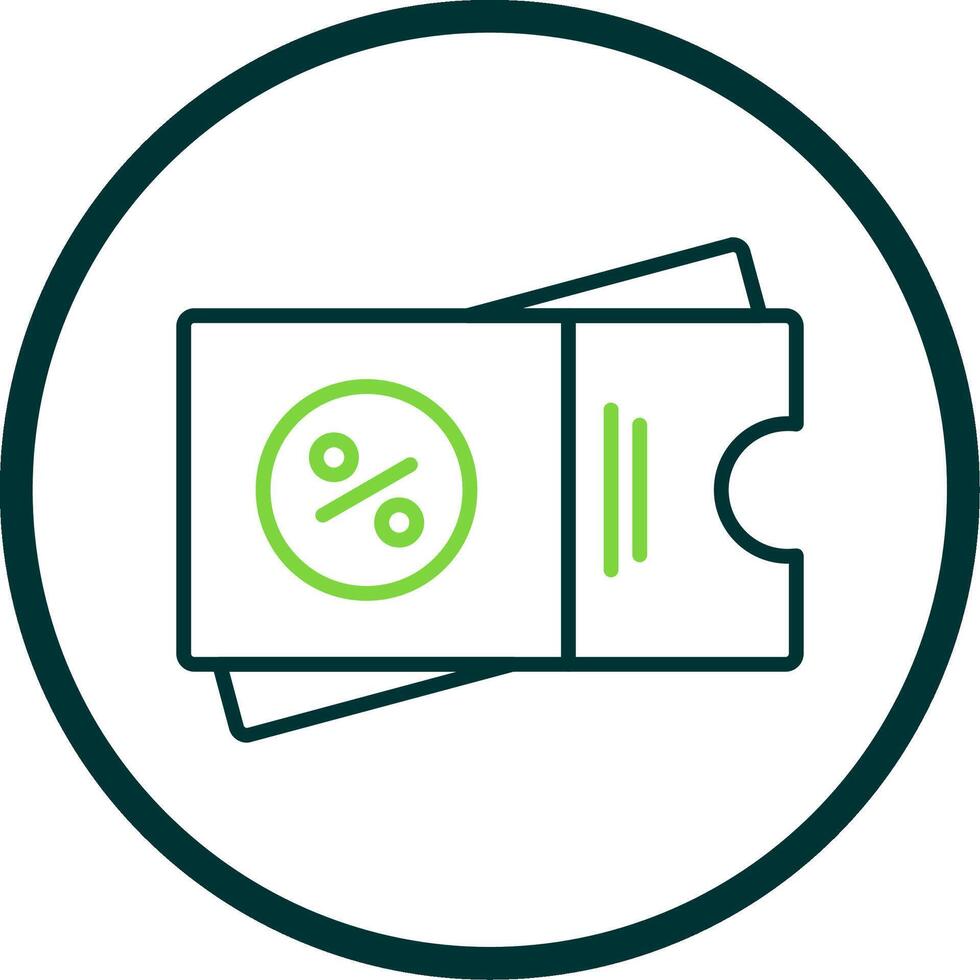 Voucher Line Circle Icon vector