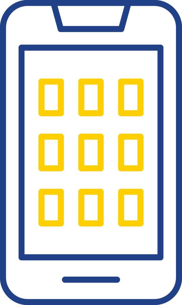 Mobile Line Two Color Icon vector
