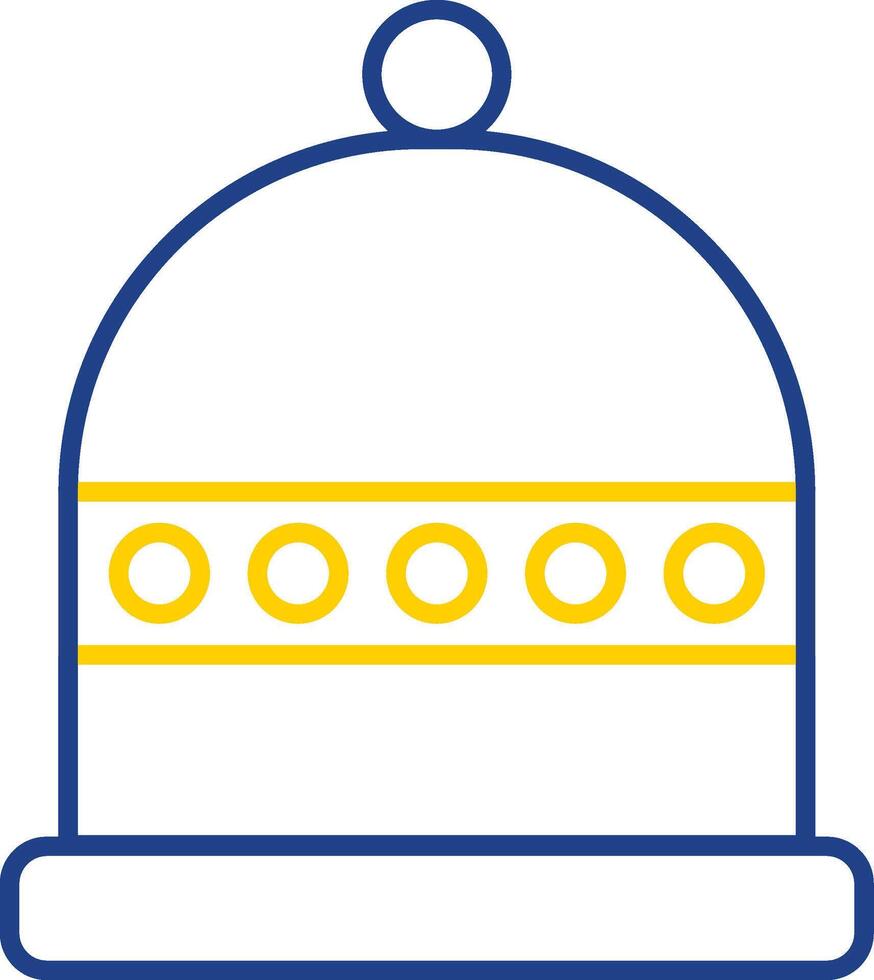 Beanie Line Two Color Icon vector