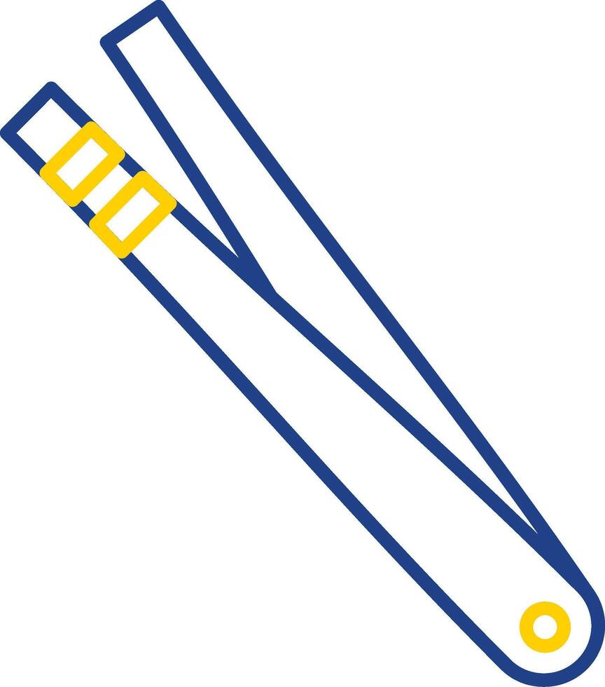 Tweezer Line Two Color Icon vector
