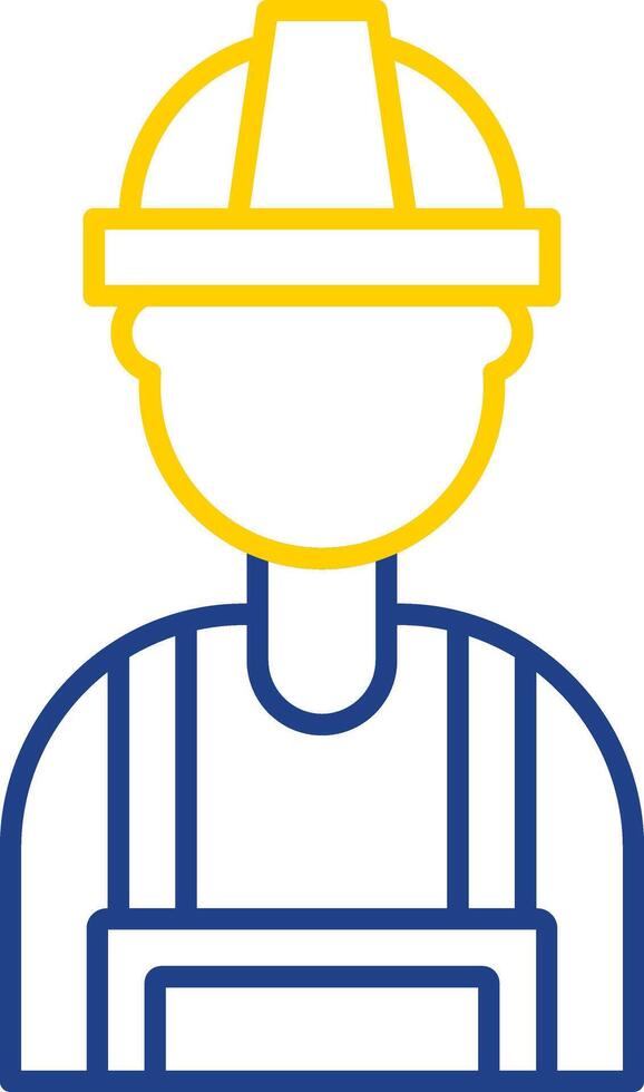 Builder Line Two Color Icon vector