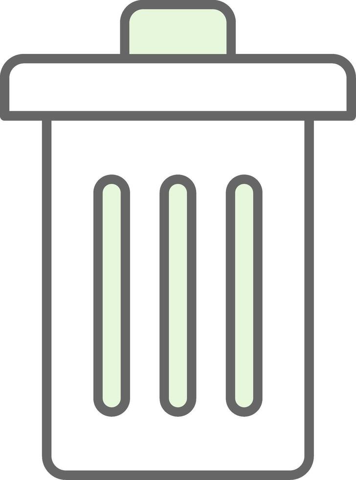 Trash Fillay Icon vector