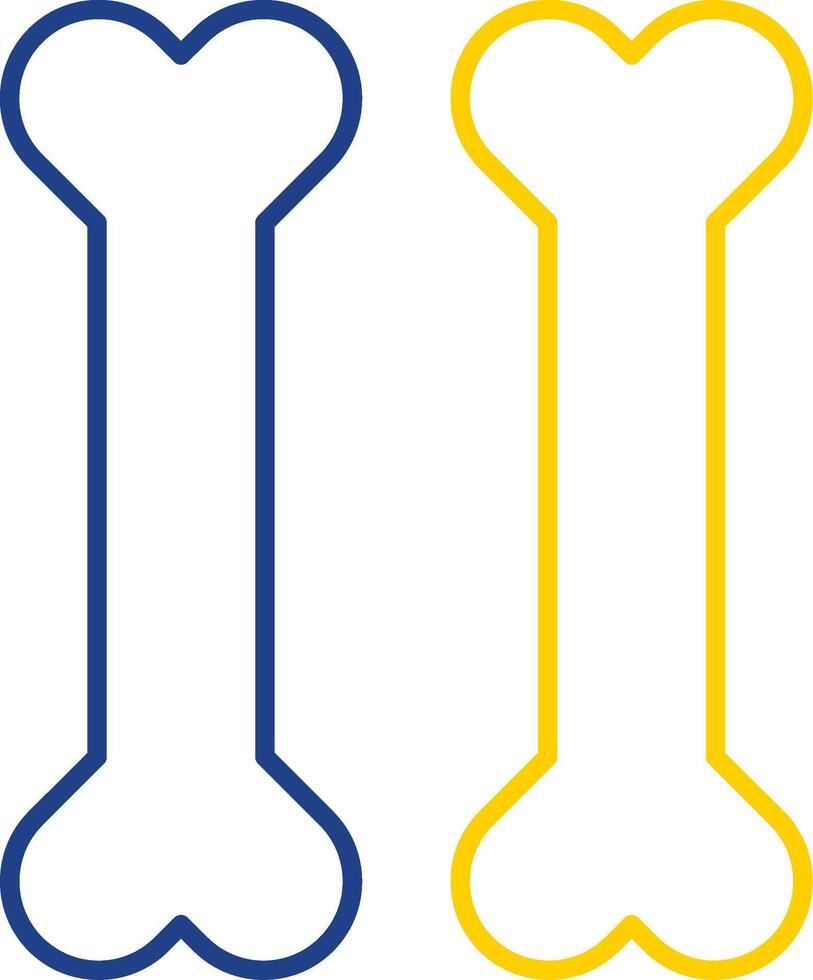 Bones Line Two Color Icon vector